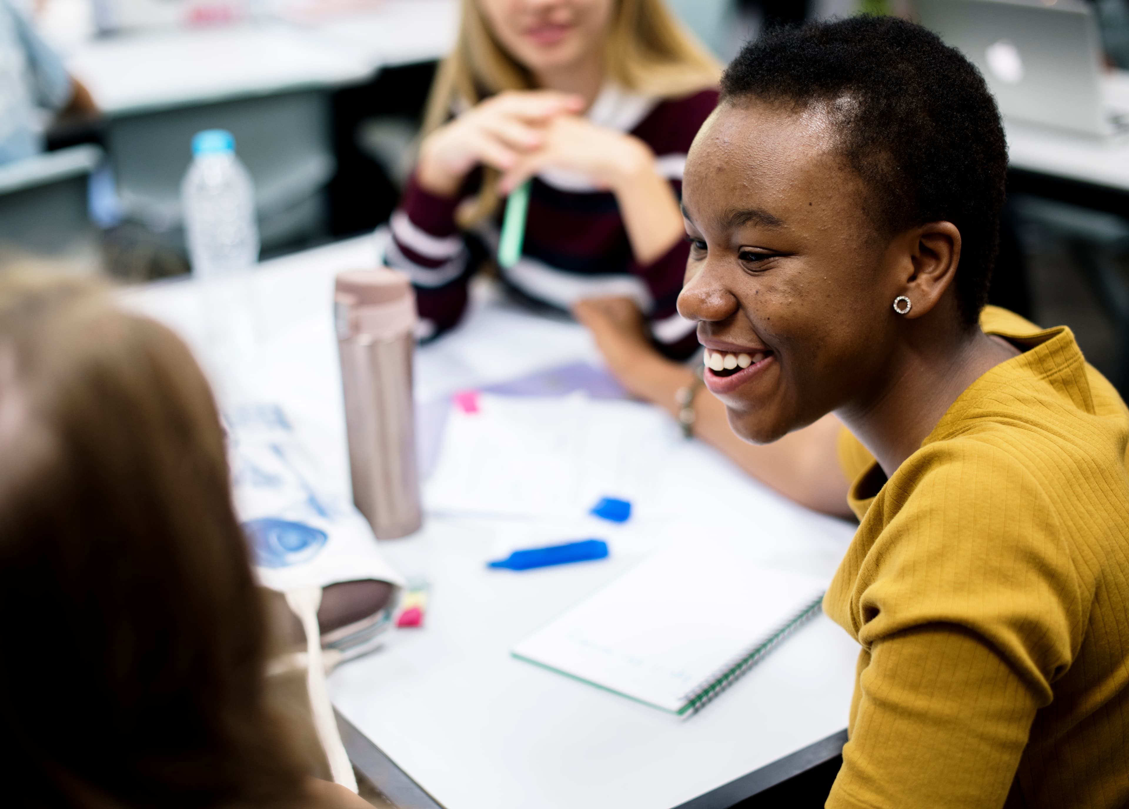 Students learning in classroom